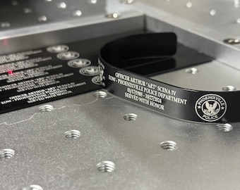 Pulsera conmemorativa de metal grabada a medida - Joyería conmemorativa personalizada