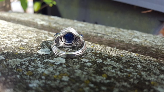 Gorgeous 5Ct Sapphire & Diamond Ring - image 6