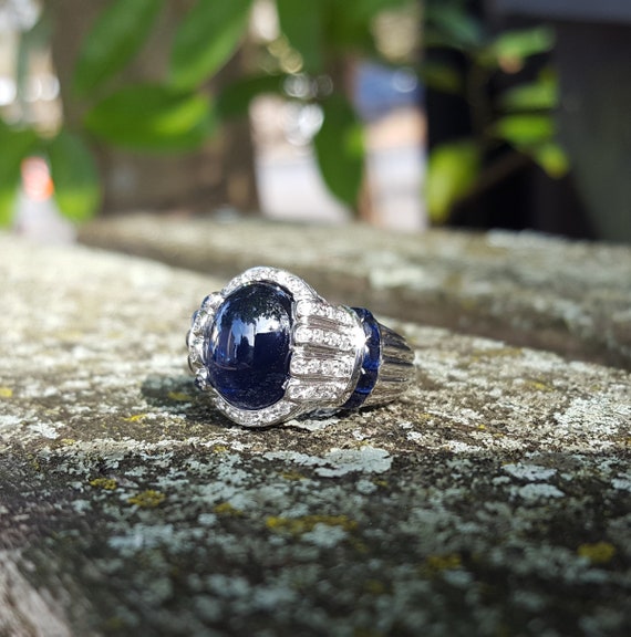 Gorgeous 5Ct Sapphire & Diamond Ring - image 2