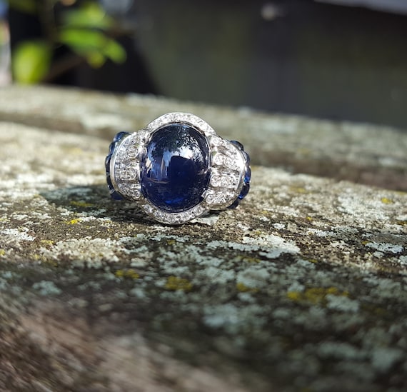 Gorgeous 5Ct Sapphire & Diamond Ring - image 1