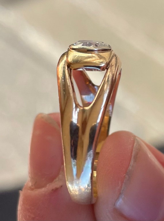 14k Retro Diamond Ring - image 3