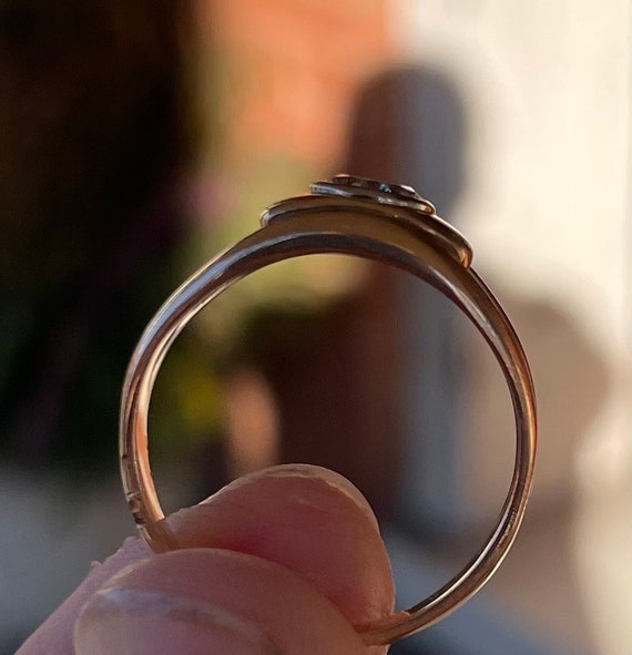 14k Retro Diamond Ring - image 5