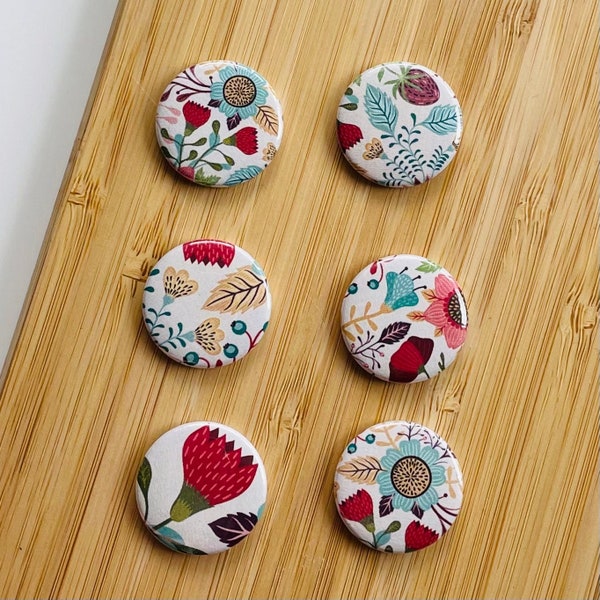 Set - Spring Flowers 1 - Magnet / Button