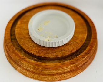 Bowl / coaster for candles, glasses in grooved design