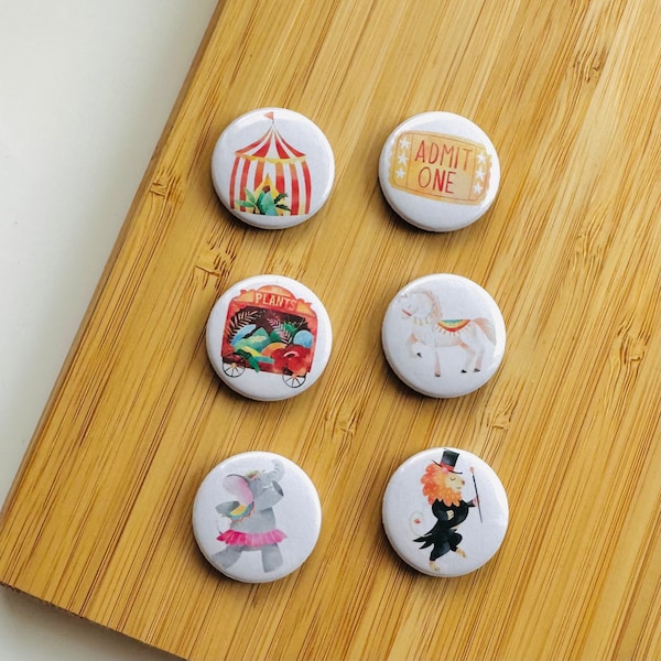 Set - Zirkus - Magnet / Button