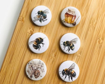 Set - HoneyBee - Magnet / Button