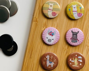 Set - Party Lamas 2 - Magnet / Button