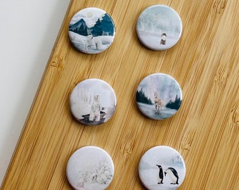 Set - Winter Wonderland 2 - Magnet / Button