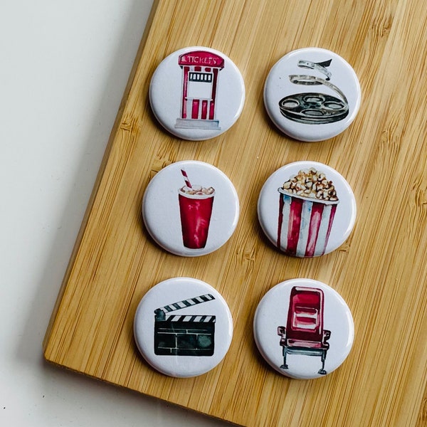 Set - Movie Night - Magnet / Button