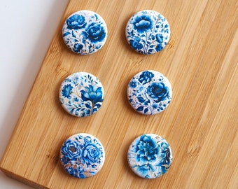 Set - Delft Blue 2 - Magnet / Button