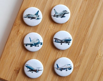 Set - Flugzeuge - Magnet / Button