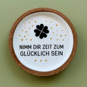 Korkuntersetzer - Glücklich sein