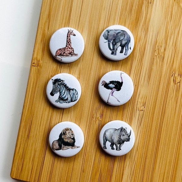 Set - african wildlife - Magnet / Button