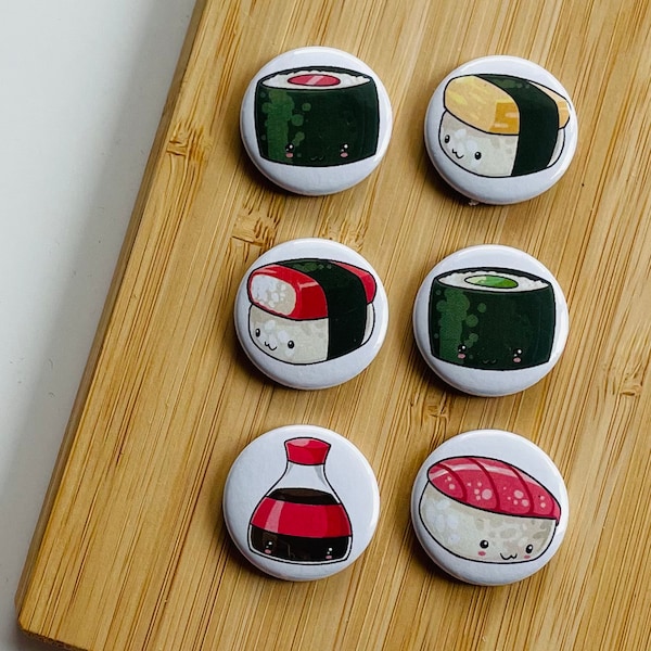 Set - Sushi - Magnet / Button