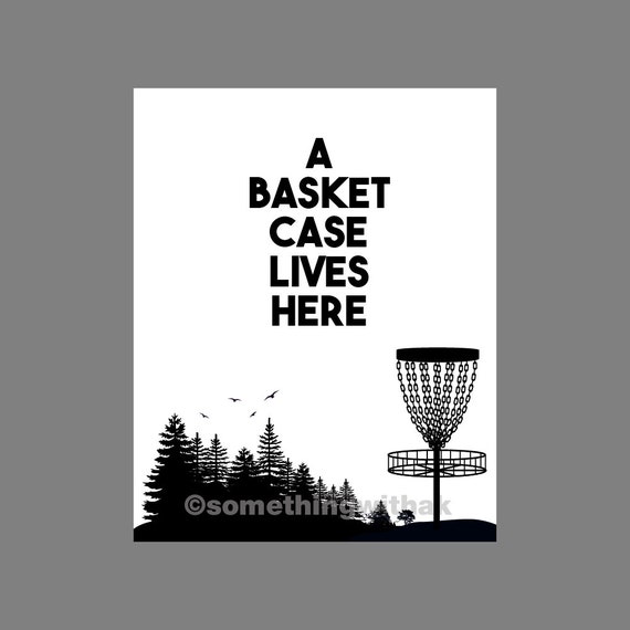Basket Case Disc Golf Print Etsy