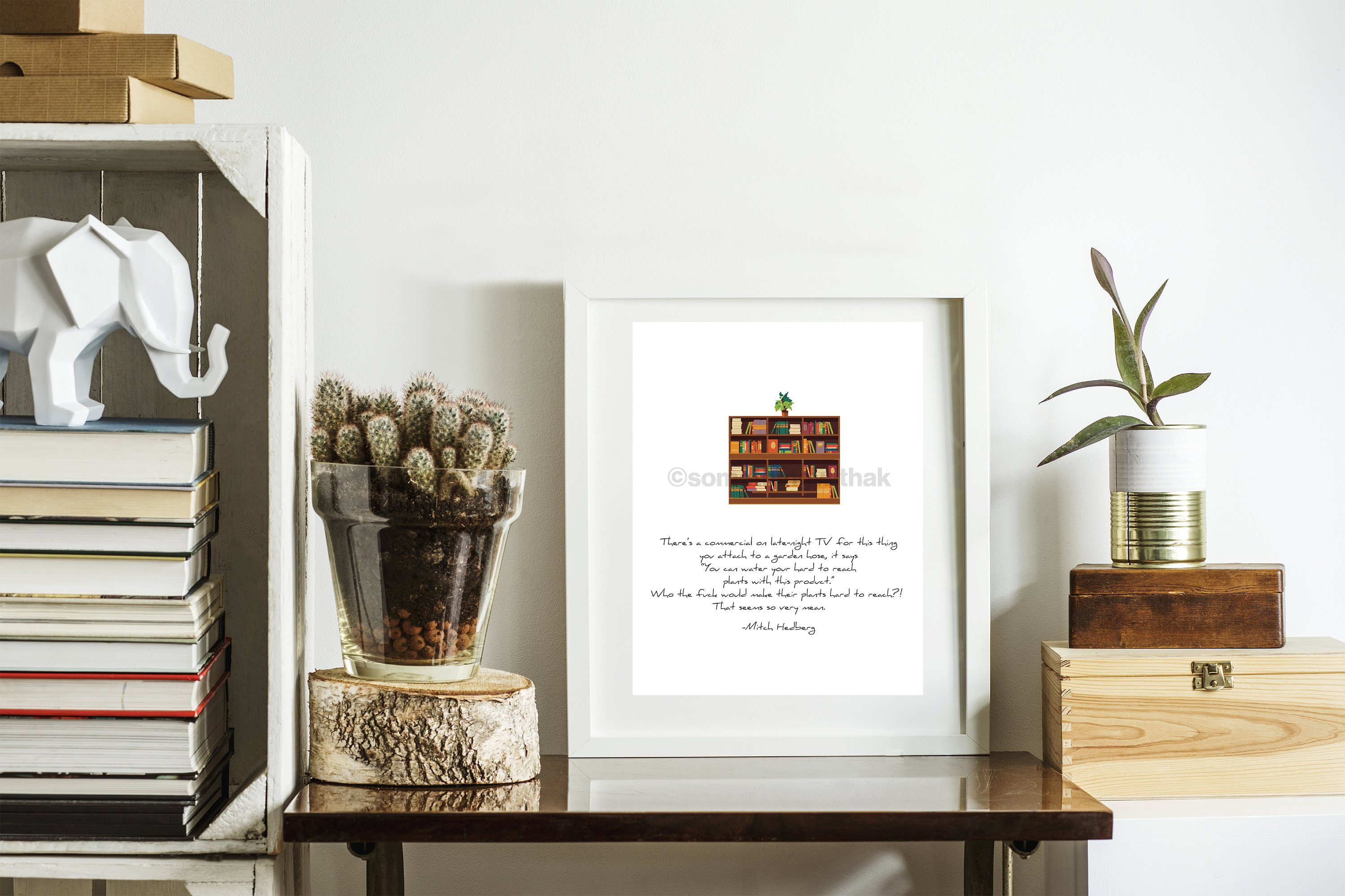 ミニマリスト ミッチ・ヘドバーグ 手の届きにくい植物 引用プリント - Etsy 日本, image size:3000x2000