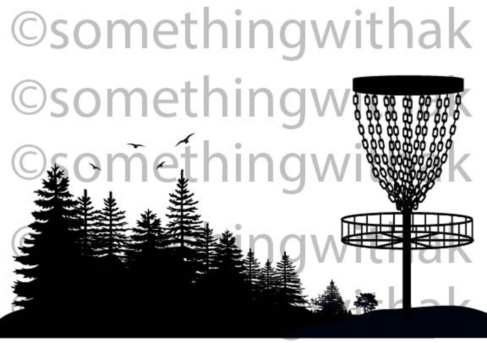 Disc Golf With Trees SVG File for Cricut/cameo - Etsy