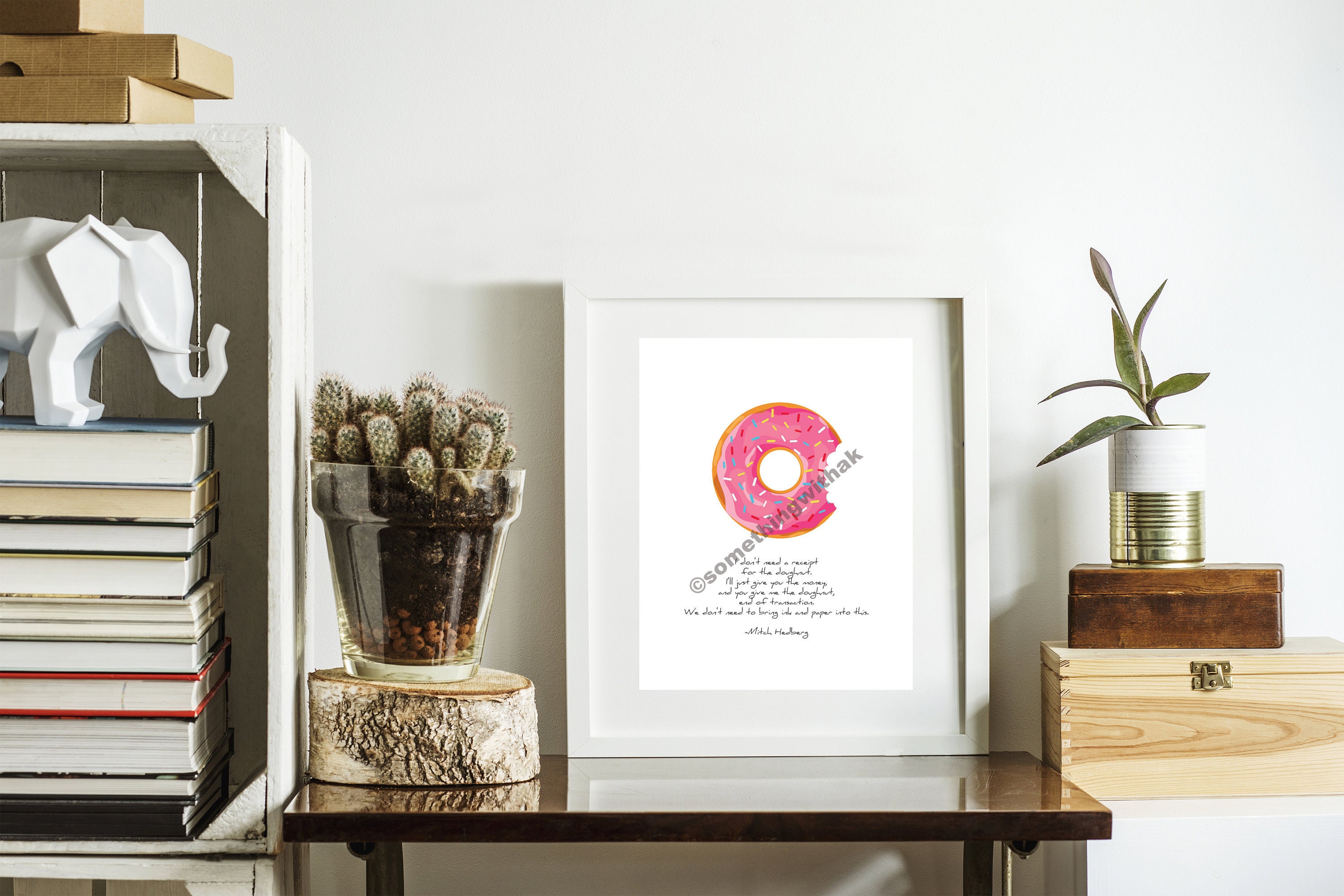 Minimalist Mitch Hedberg Donut Receipt Quote Poster 1 - Etsy