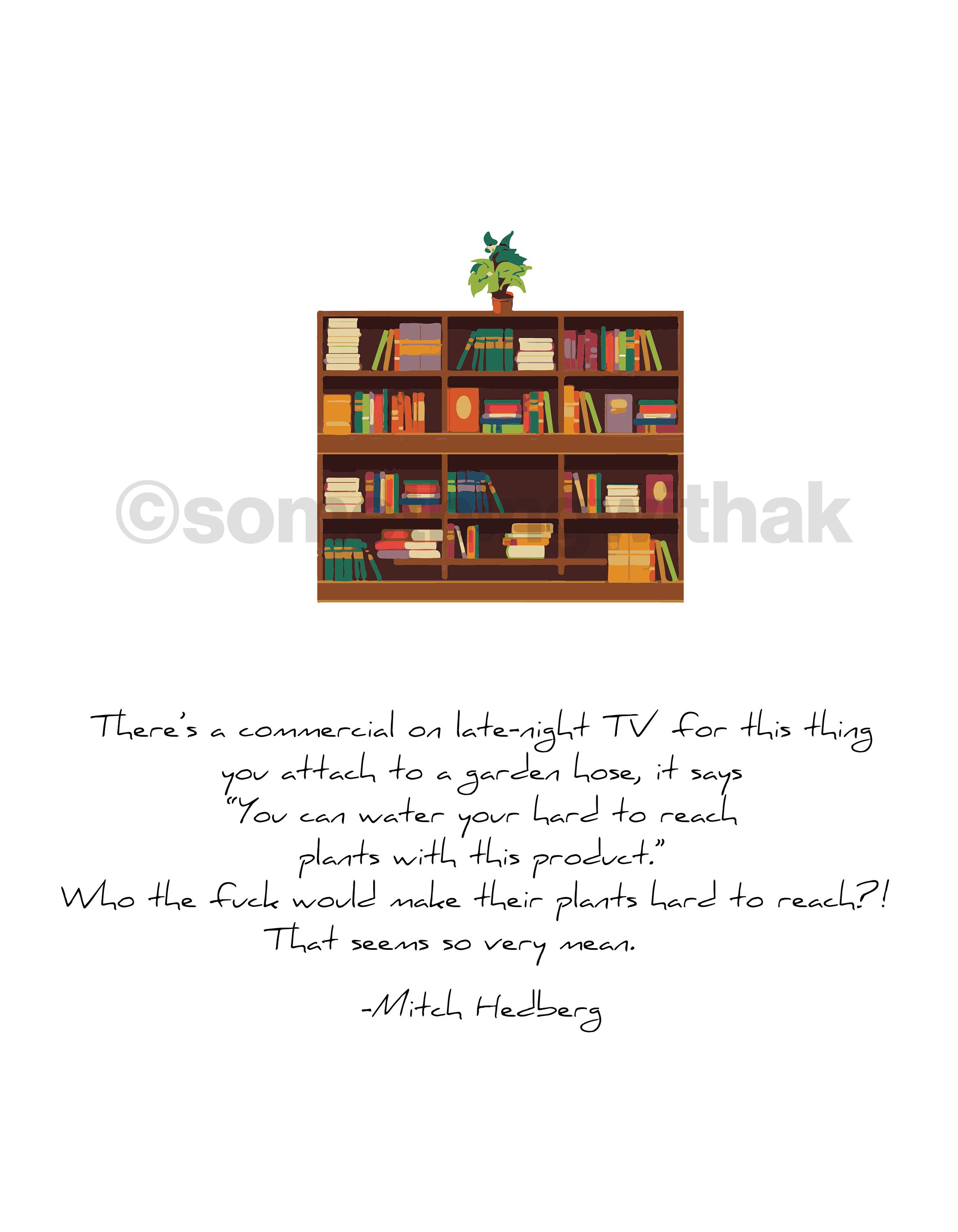 ミニマリスト ミッチ・ヘドバーグ 手の届きにくい植物 引用プリント - Etsy 日本, image size:2334x3000