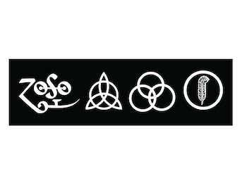 Naklejka na zderzak Led Zeppelin Runes