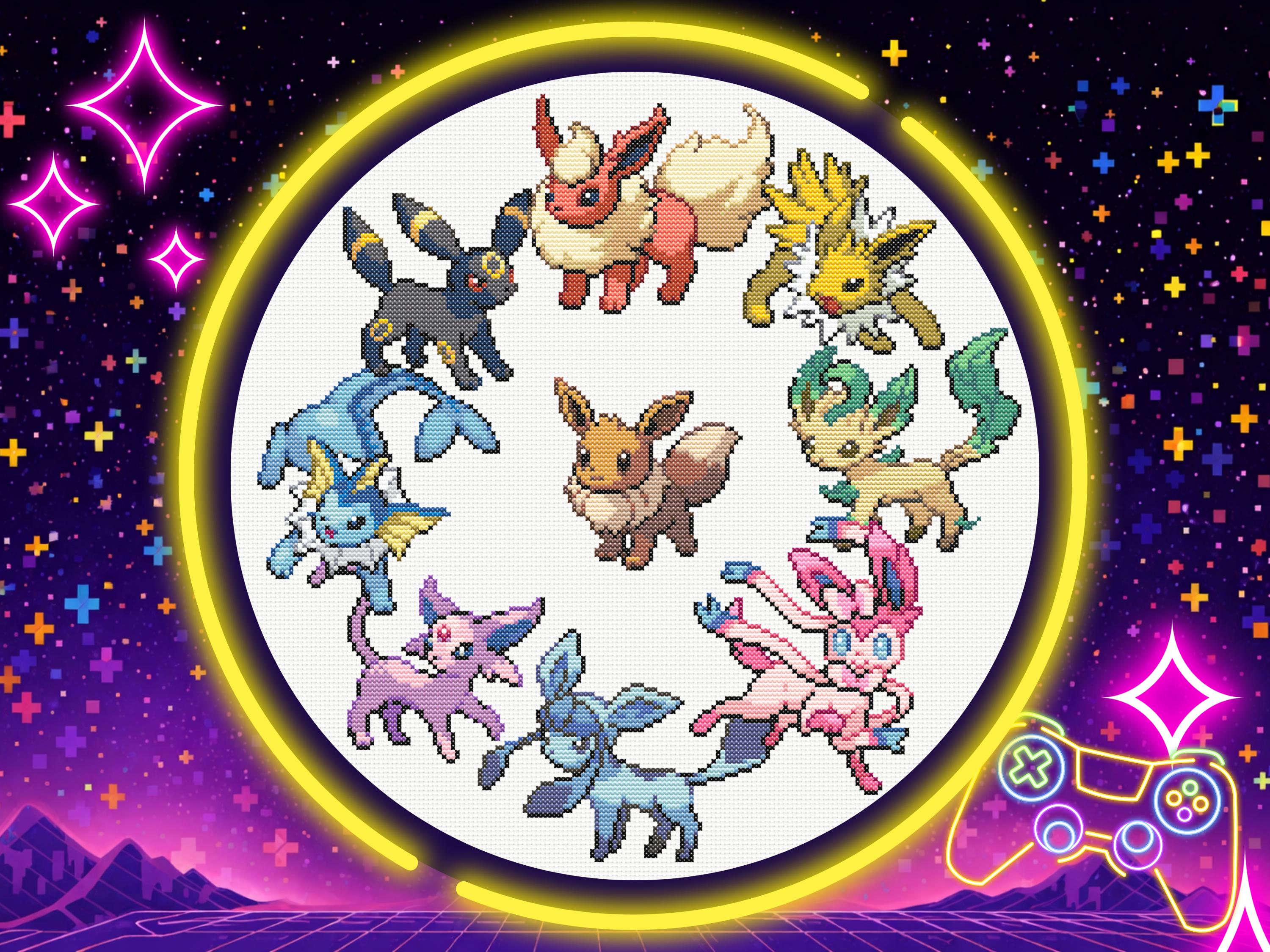 Eeveelutions Cross Stitch PDF Pattern - Etsy