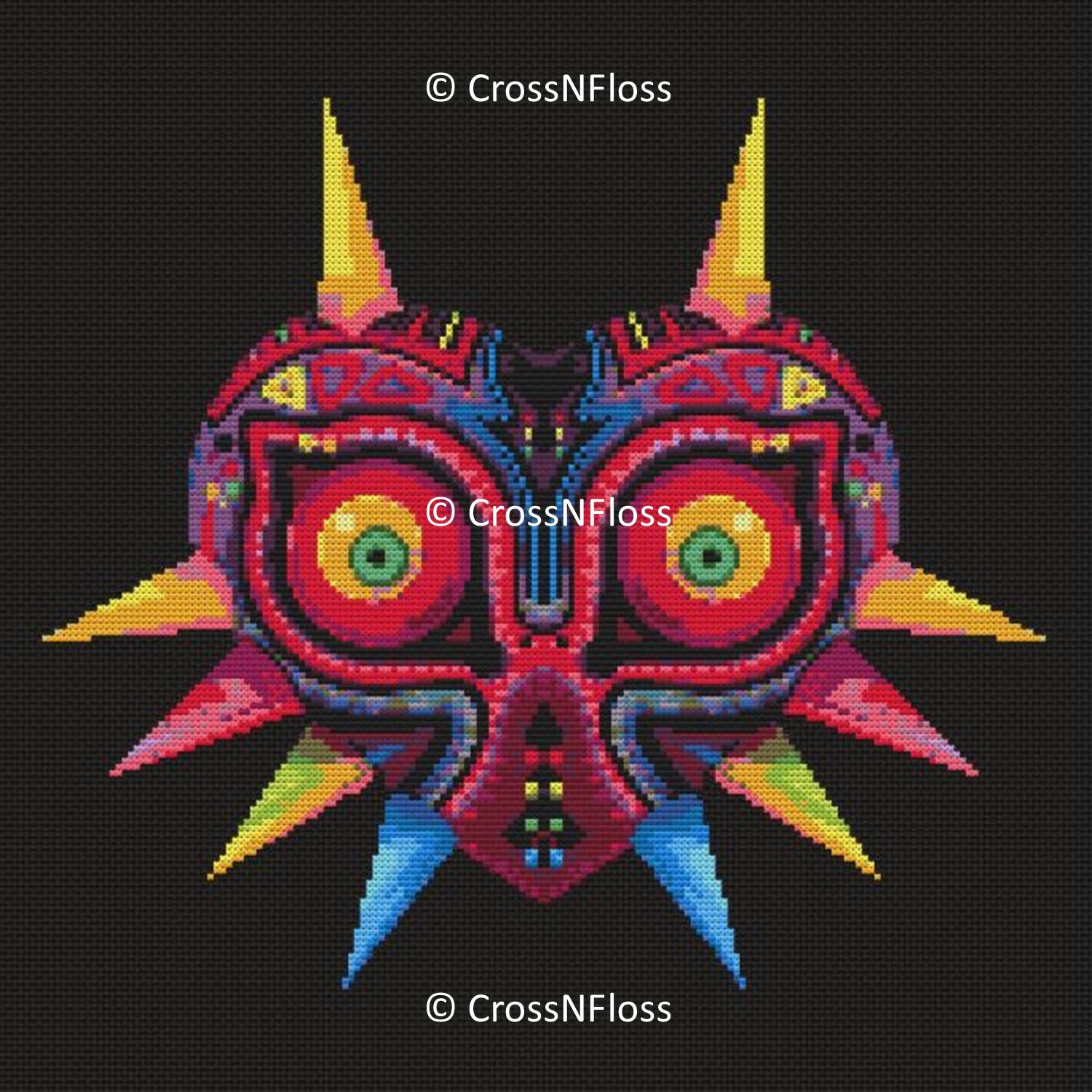 Majora's Mask Cross Stitch Pattern the Legend of Zelda Etsy