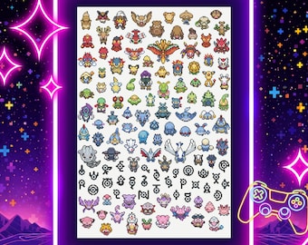 Generation 2 Rainbow Cross Stitch Pattern