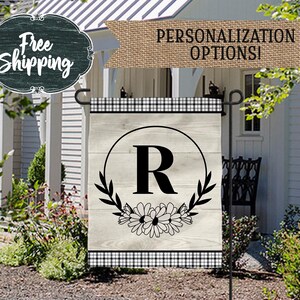 Personalized Flag Welcome Garden Flag Welcome House Flag Farmhouse Garden Flags Rustic Country Decor Monogram flag