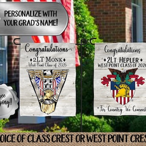 Personalized West Point 2026 Graduation Garden Flag (12x18 Polyester)
