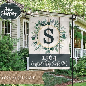 Personalized Address Garden Flag Custom Address Flag Garden Flags Garden Gifts for new homeowner  Housewarming gift