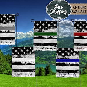 1st Responder flags Military garden flag Firefighter garden flag Law enforcement garden flags