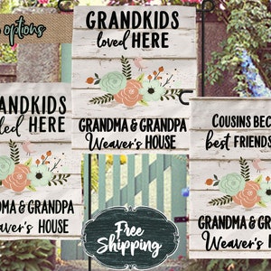 Personalized Grandparent Flag Custom Garden Flags Garden Flag Christmas gift for grandparents Mothers day gift for Grandma