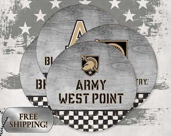 Posavasos USMA Decoración de West Point Regalo de graduación de West Point Posavasos con el logotipo de West Point