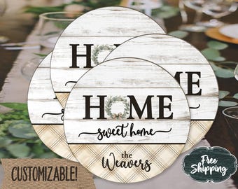 Custom spring drink coasters housewarming gift wedding gift personalized coasters wedding shower gift
