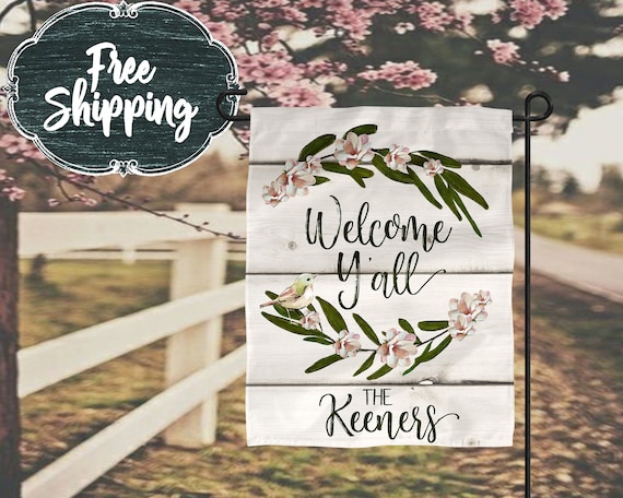 Personalized Flag Southern Welcome Garden Flags