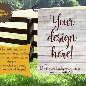 Personalized Garden Flag: Custom Wedding, Shower, Birthday