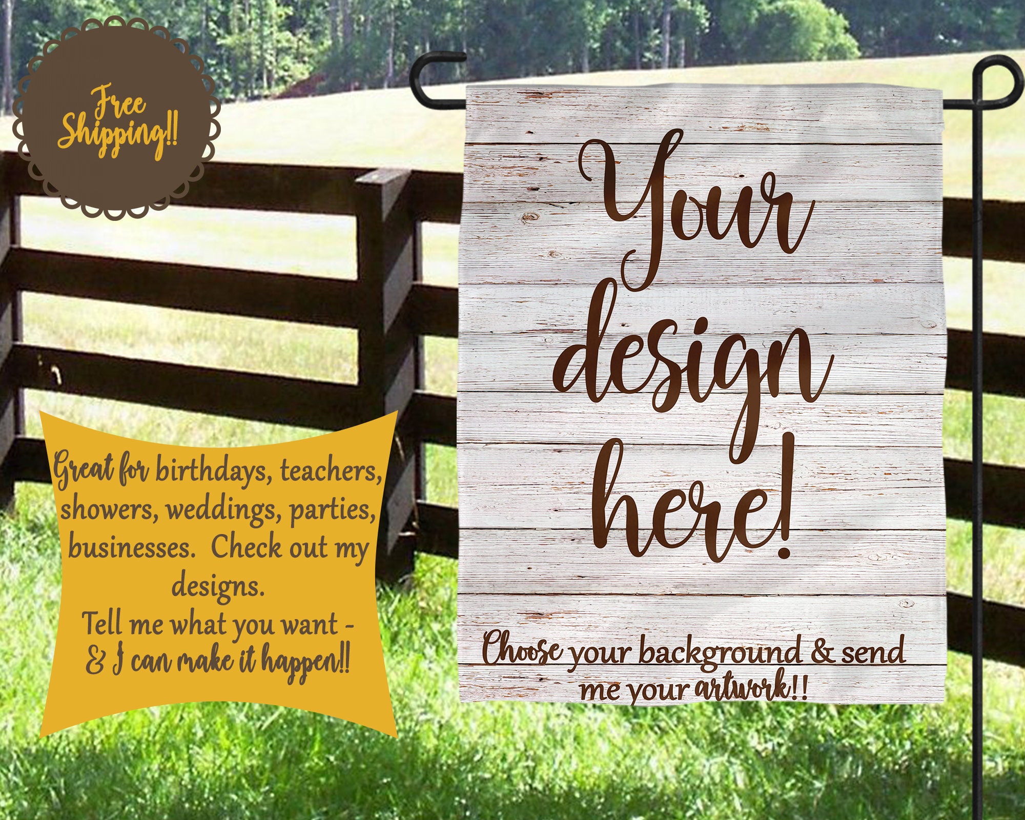Personalized Garden Flag Custom Wedding Flag Baby Shower Etsy Personalized Garden Flag Custom Wedding Flag Baby Shower Etsy