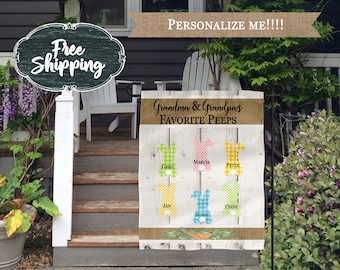 Personalized Grandparent Flag Custom Grandparent Garden Flags Gift for Grandma