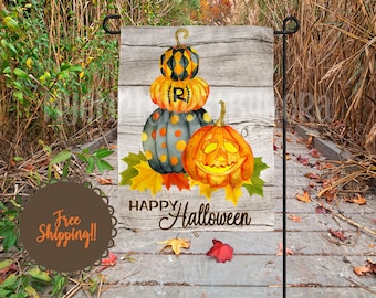 Garden Flag for Fall personalized garden flags halloween garden flag pumpkin garden flag