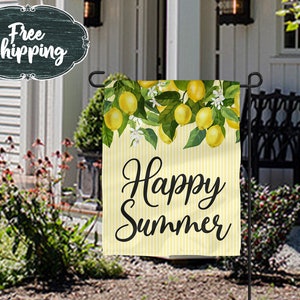 Personalized Garden Flag Summer lemon Garden Flags Garden flags Farmhouse Garden Flag Rustic Country Decor