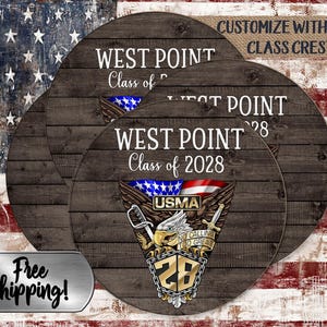 USMA drink coasters West Point decor West Point Graduation gift Class crest coasters