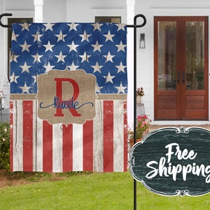 Personalized patriotic Garden Flag Summer Garden Flags Garden flags Farmhouse Garden Flag Rustic Country Decor