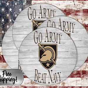 USMA drink coasters West Point decor Go Army Beat Navy gift