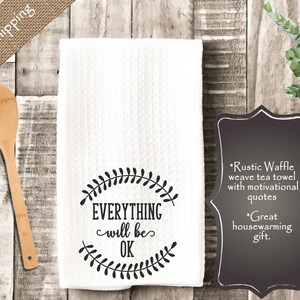 Pano de prato motivacional, pano de prato personalizado, decoração de cozinha, presente para anfitriã, presente de inauguração de casa