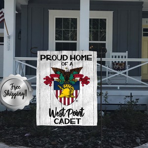 Bandera de West Point, bandera Spirit, bandera del ejército, 12 x 18, bandera de jardín USMA, decoración de West Point para exteriores, decoración USMA