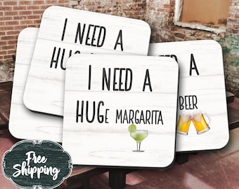 Funny Quote Drink Coasters, Bar Coasters, Housewarming Gift