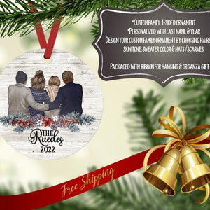 Personalized Ornaments, Christmas Ornament, 1-sided Ornament, custom family ornament