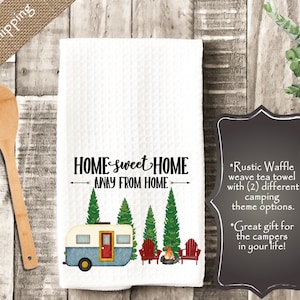Pano de prato personalizado, pano de prato personalizado, pano de prato para acampamento, decoração de cozinha, presente para anfitriã, presente de inauguração de casa, presente de Natal