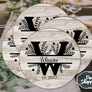 Custom drink coasters housewarming gift Hostess gift personalized shower gift Christmas gift