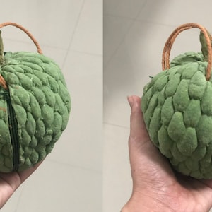 Cartera de manzana azucarada, de goma, regalo de cumpleaños, aniversario, Navidad, bolso de verano, bolso divertido